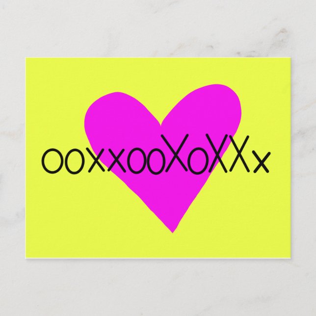 Hug kram. Kyss. Vykort (Framsida)