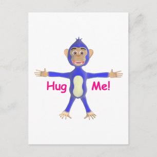 Hug Me Chimp Vykort