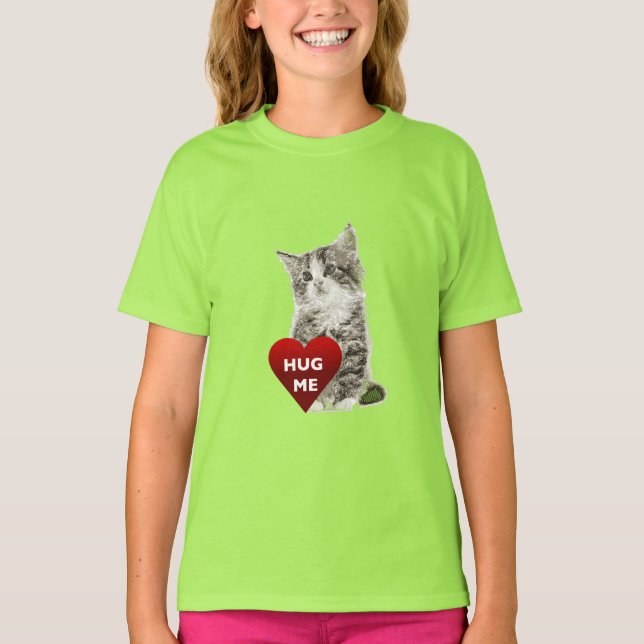 Hug Me - Girls grundläggande T-Shirt (Framsida)