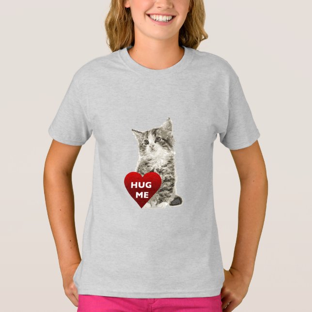 Hug Me - Girls grundläggande T-Shirt (Framsida)