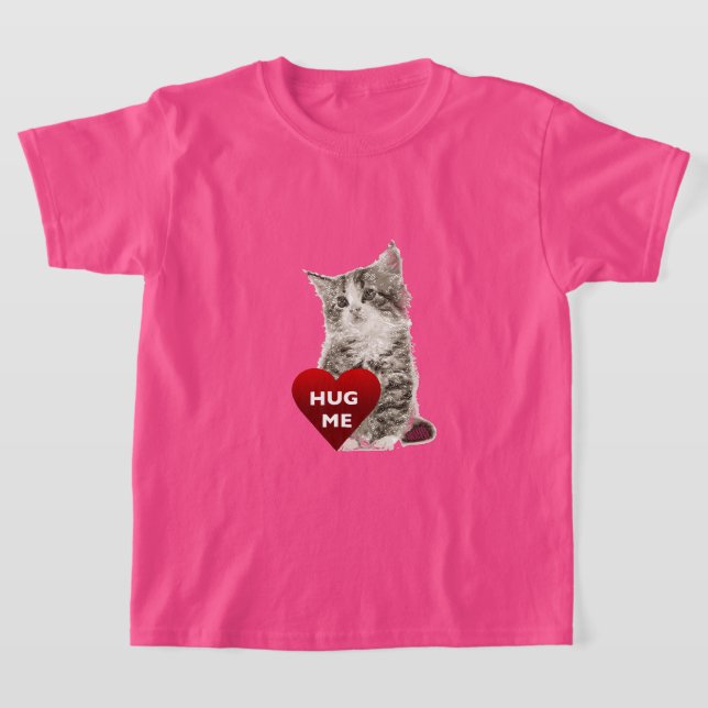 Hug Me - Girls grundläggande T-Shirt (Laydown)
