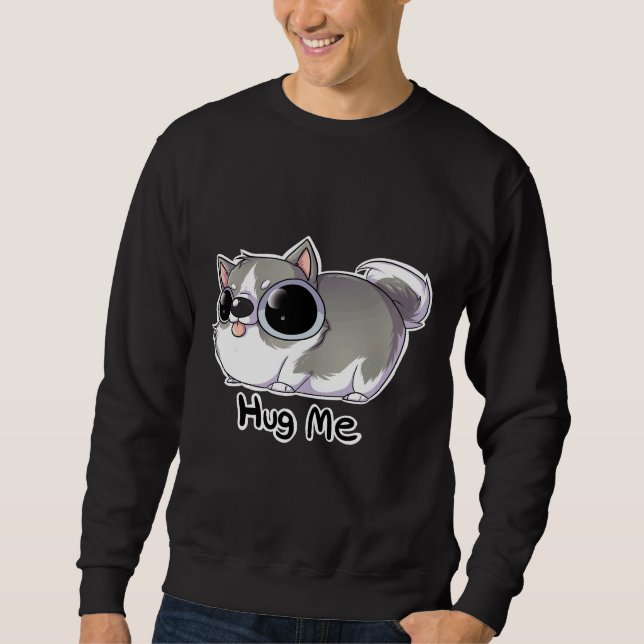 Hug Me Husky Lång Ärmad Tröja (Framsida)