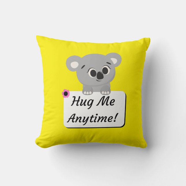 Hug Me Koala Throw Pillow Kudde (Framsida)