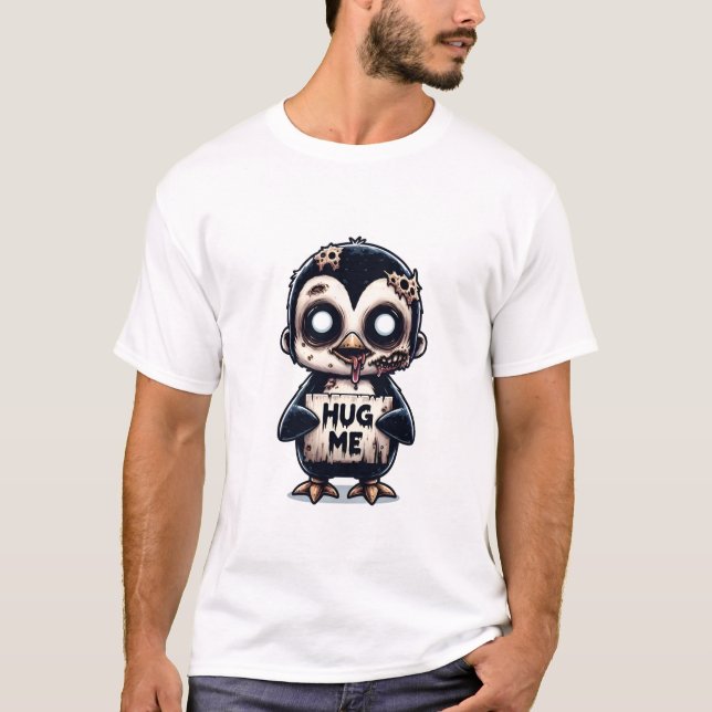 Hug Me Penguin T Shirt (Framsida)