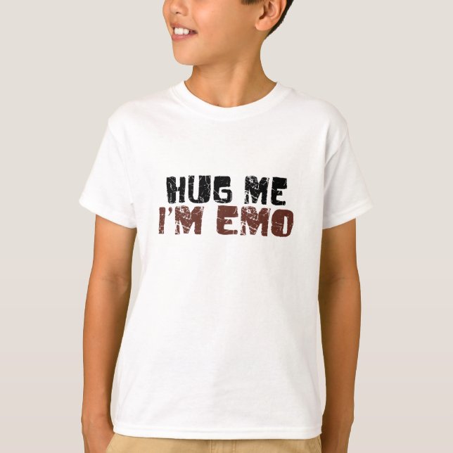 Hug mig jag är Emo Tee Shirt (Framsida)
