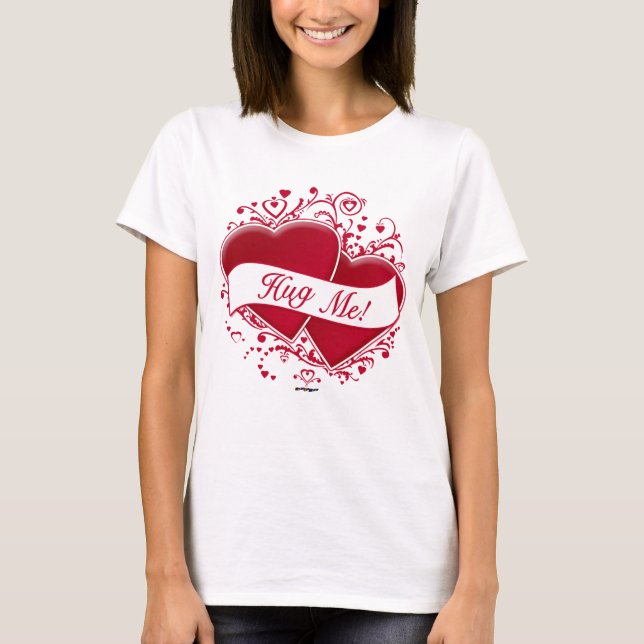 Hug mig! Red Hearts Tee (Framsida)
