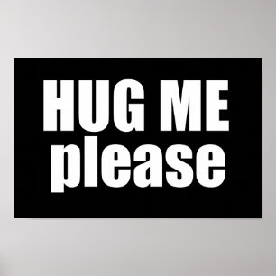 Hug mig snälla poster