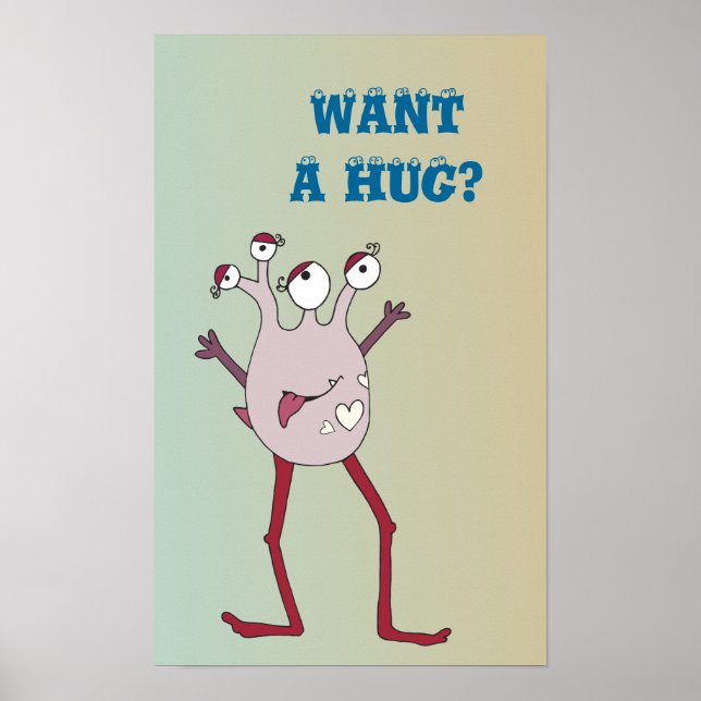 Hug Monster Poster (Framsidan)
