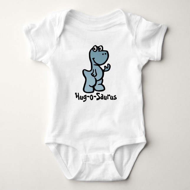 Hug-o-Saurus Dino Joy Baby Bodykostym T Shirt (Framsida)