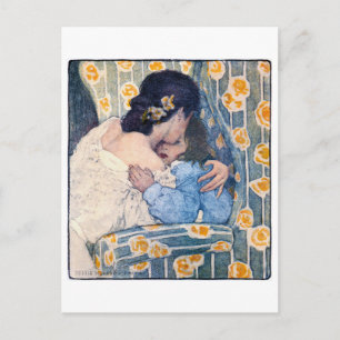Hug och Kiss, Jessie Willcox Smith Vykort