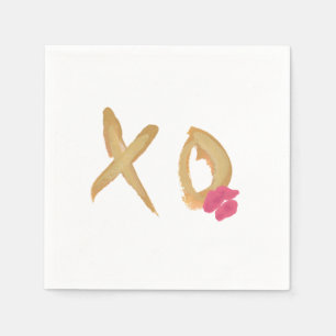 Hug och Kiss Läppar XO Napkins Pappersservett