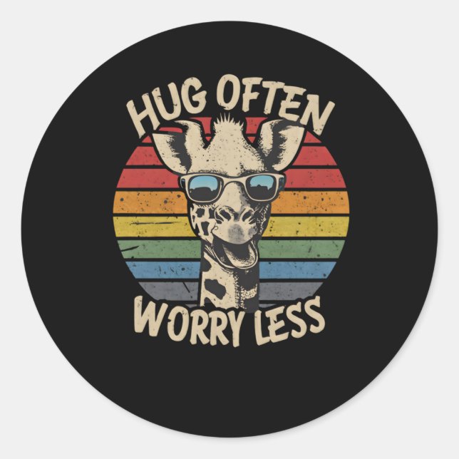 Hug Often Runt Klistermärke (Framsida)