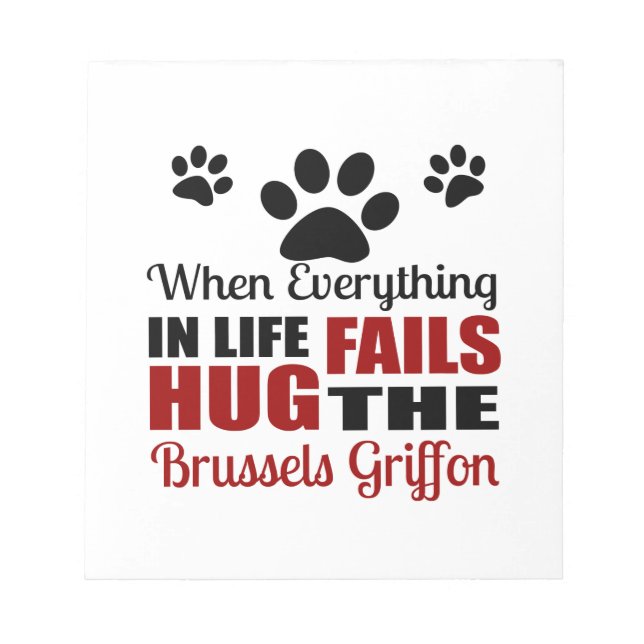 Hug the Brussels Griffon Hund Anteckningsblock (Framsida)