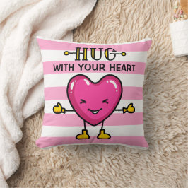 Hug With Your Heart Throw Pillows Kudde