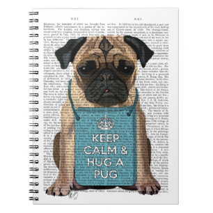 Huga en Pug Anteckningsbok