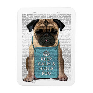 Huga en Pug Magnet