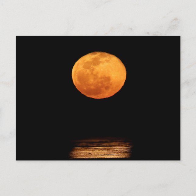 Huge Full Moon | South Padre Island, Texas Vykort (Framsida)
