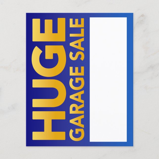 "Huge Garage Sale" Flyer (Framsidan)