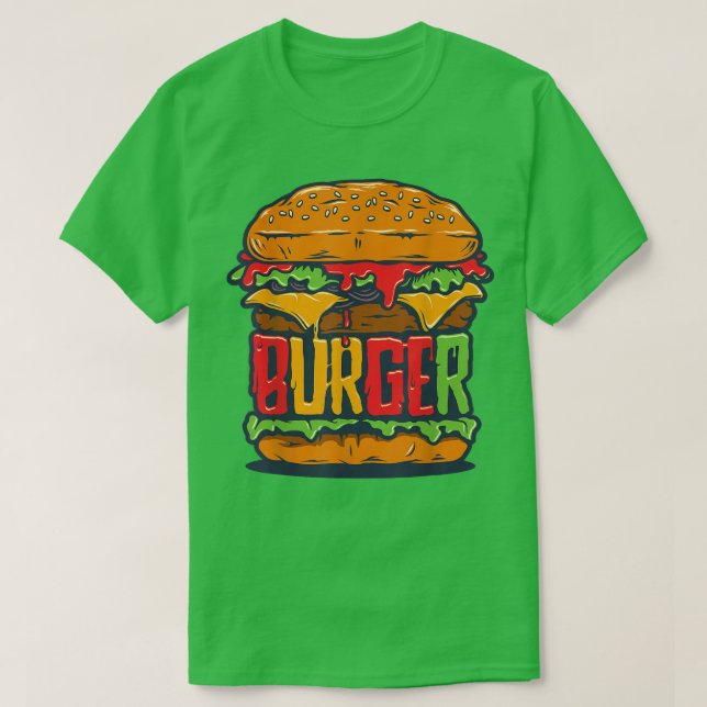 Huge Hamburger Cheeseburger Restaurant Funny Bu T Shirt (Design framsida)
