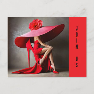 HUGE HAT DERBY PARTY-INBJUDANDE INBJUDAN VYKORT