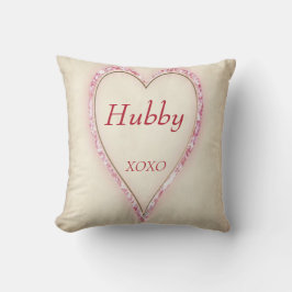 Huge Heart "Hubby" XOXO Kudde