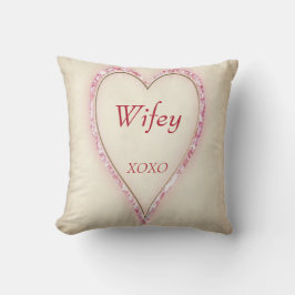 Huge Heart "Wifey" XOXO Kudde