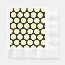 Huge Lemon Gult Polka dots på Black