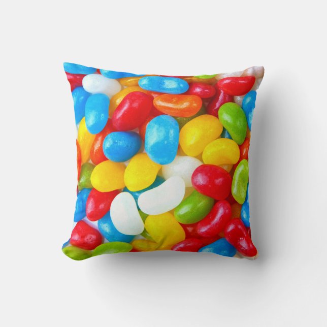 Huge Pile of Candy Jelly Beans Kudde (Framsida)