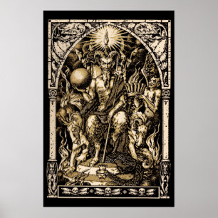 HUGE Satan Enthroned wall art 40x60 Poster