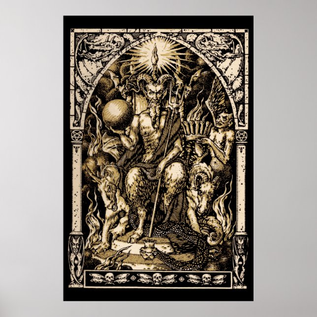 HUGE Satan Enthroned wall art 40x60 Poster (Framsidan)