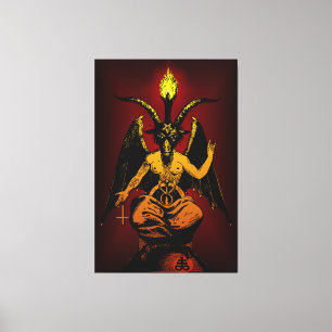 HUGE Satanic Goat 40"x60"-arbetsyta på tjockt 2,5 Canvastryck