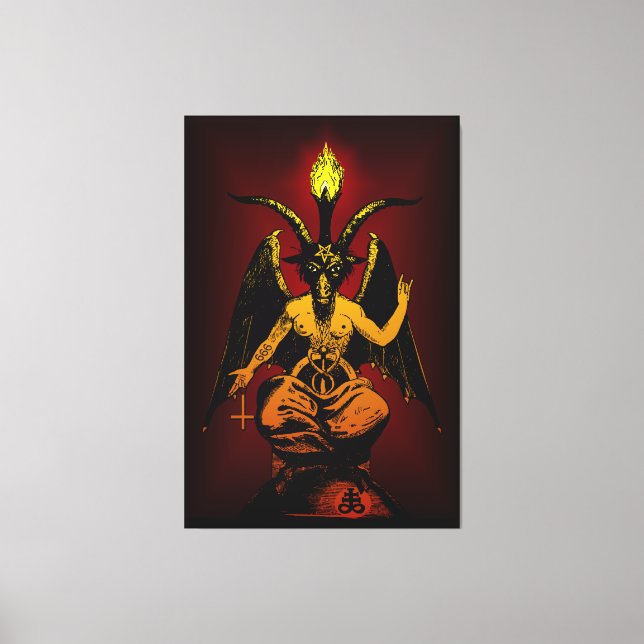 HUGE Satanic Goat 40"x60" canvas på tjockt 2,5-tum (Framsida)