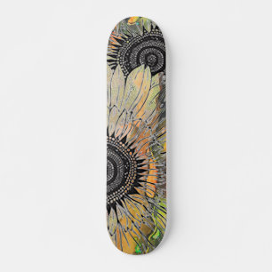 Huge Solrosskateboard Mini Skateboard Bräda 18,5 Cm