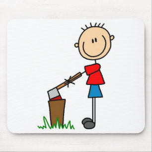 Hugga av Wood Mousepad Musmatta