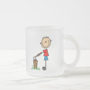 Hugga av Wood stick figurTshirts och gåvor Frostad Glasmugg