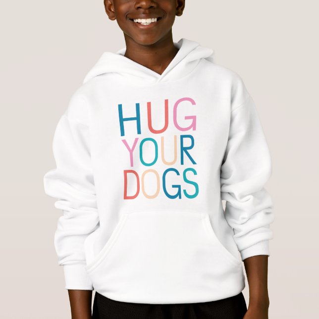 Hugga din hundar t shirt (Framsida)