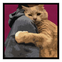 Hugga din magenta för kattillustration
