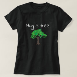 Hugga en bild och ord i träd t shirt