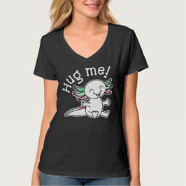 Hugga mig! Cute Axolotl i Abrosexuellt Pride färg T Shirt