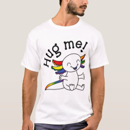 Hugga mig! Cute Axolotl i HBT TQ+ Rainbow Pride fä T Shirt