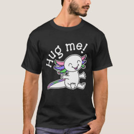 Hugga mig! Cute Axolotl i Trigender-Pridet färg T Shirt