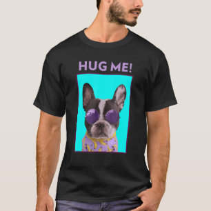 Hugga mig med pug-dockan med Shades Retro Färg T Shirt