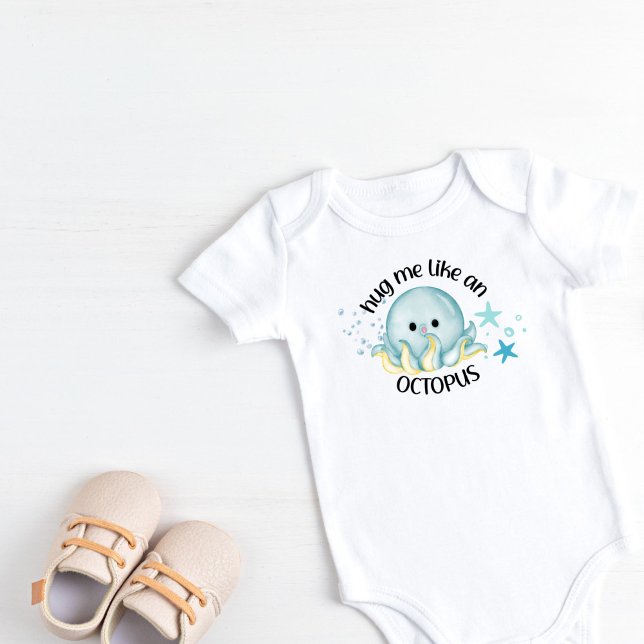 Hugga mig som en Octopus T Shirt (Hug me like an Octopus Baby Bodysuit)