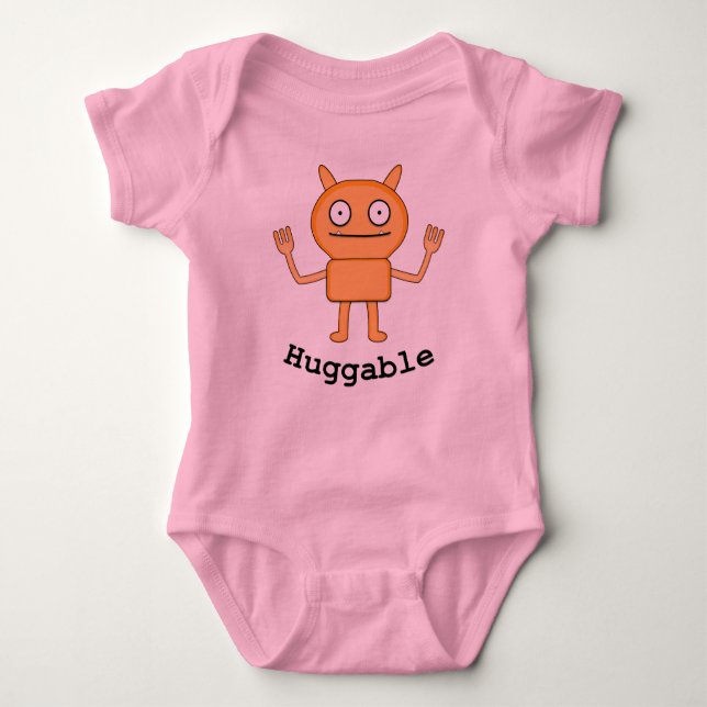 Huggable - Baby Jersey Bodykostym T Shirt (Framsida)