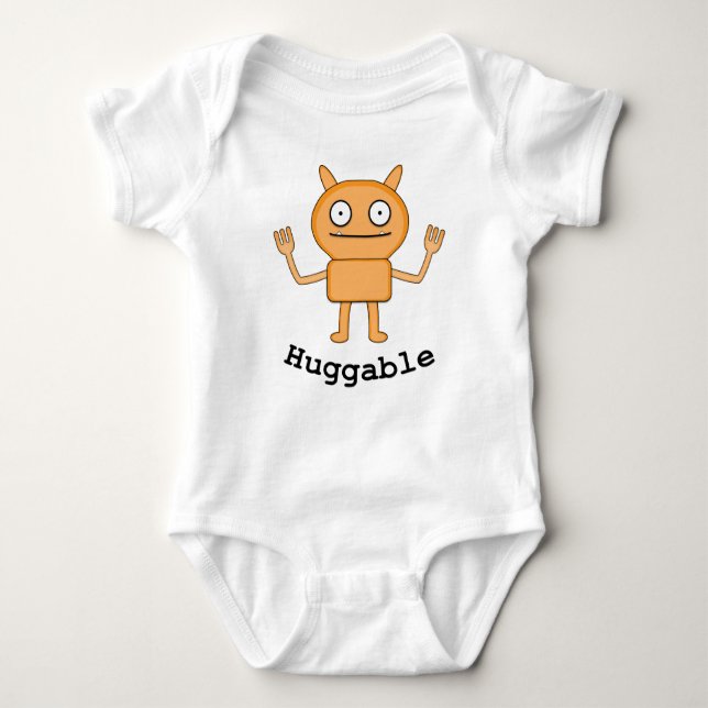 Huggable - Baby Jersey Bodykostym T Shirt (Framsida)