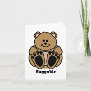 Huggable björnnotecard kort