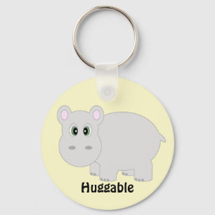 Huggable flodhäst Keychain Nyckelring