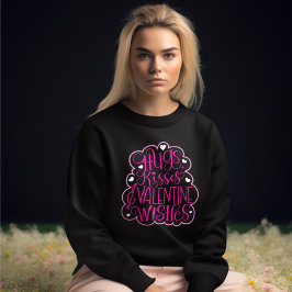 Huggar, kyssar och Valentine Önskemål, Hearts, Kär T Shirt