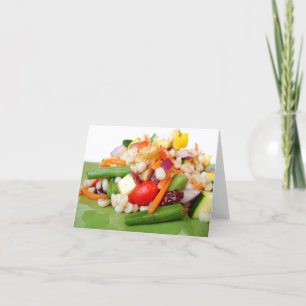 Huggen av sallad noterar det skräddarsy kortet - - kort