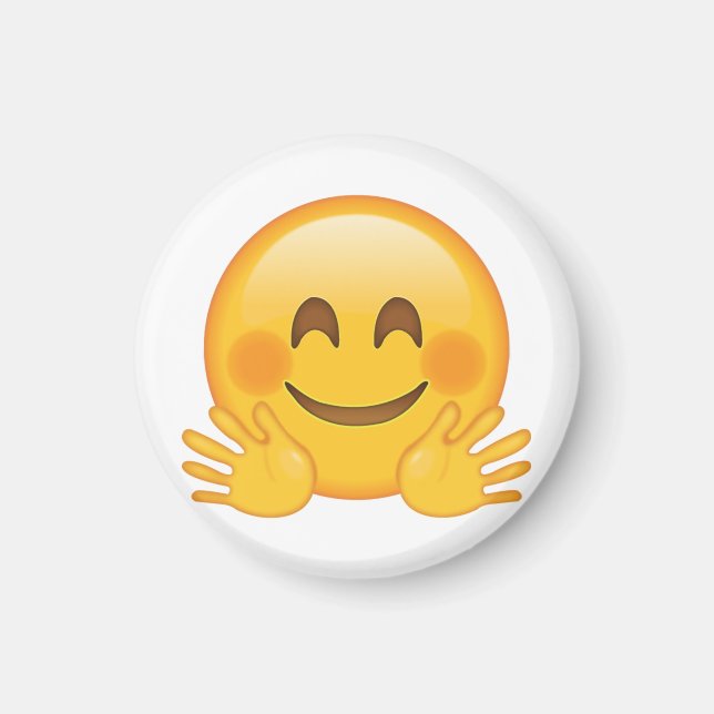 Hugger Ansikte - Emoji Magnet (Framsidan)